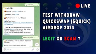 WITHDRAW AIRDROP QUICKSWAP ($QUICK) | LEGIT OR SCAM ?