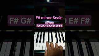 F sharp minor (harmonic) scale - Piano Tutorial