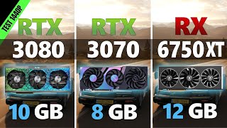 RTX 3080 vs RTX 3070 vs RX 6750 XT | Teste de FPS em 6 JOGOS em 2022