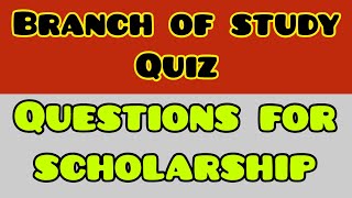 Branch of study Quiz | #olympiad #scholarship | #dcl #quiztime | #gkquiz | Question and answers