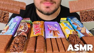 ASMR CHOCOLATE CANDY BARS MUKBANG *Milka Chocolate, Twix, Nestle, Kinder | Chocolate Dessert Party