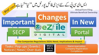 eZfile Portal SECP Introduction, Features, Changes. New Company Registration & Compliance Portal