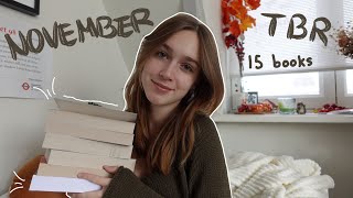 my way too ambitious november tbr.. | 15 books!