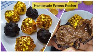 Ferrero Rocher style chocolate at home | Simple ingredients | Very easy Recipe