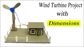 Wind Turbine Project || How to make Wind Turbine School Project with Cardboard