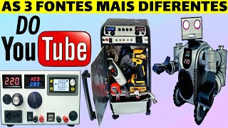 AS 3 FONTES CASEIRAS MAIS DIFERENTES E COMPLETAS DO YOUTUBE MULTIFUNCIONAL OFICINA PORTÁTIL ROBÔ