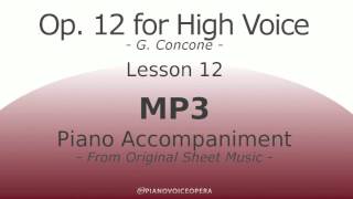 Concone Op 12 High Voice Piano Accompaniment Lesson 12