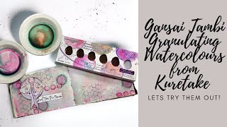 Gansai Tambi Granulating Watercolours from Kuretake - Let's Try Them Out!