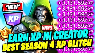 *BEST XP GLITCH* How to LEVEL UP FAST in Fortnite MARVEL SEASON 4 Battle Pass! (Earn XP in Creator)