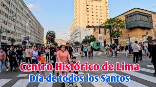 LIMA PERÚ 4K | ASÍ CELEBRARON DÍA DE TODOS LOS SANTOS EN EL CENTRO DE LIMA | DÍA 01/11/2024