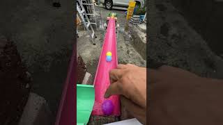 Marble run water ASMR & DIY rain gutter continuous slope + ping pong balls ⓷