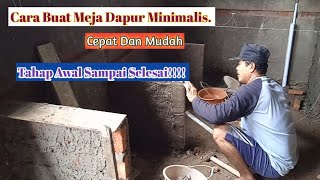 Cara buat meja dapur minimalis