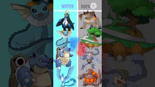 Water vs Rock type pokemon vs video #shorts #youtubeshorts