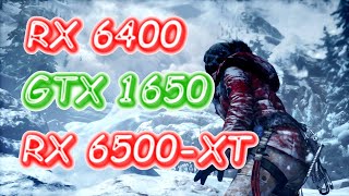 RX 6400 vs. GTX 1650 vs. RX 6500-XT - Rise of the Tomb Raider - 1080p