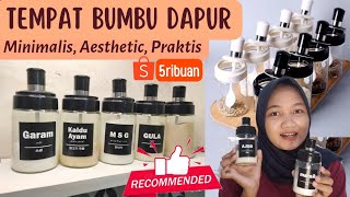 Review tempat bumbu dapur kaca unik | Inspirasi tempat bumbu dapur | Wadah bumbu dapur minimalis