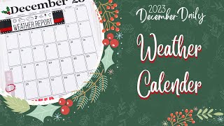 December Daily Weather Calendar (2023)