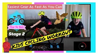 Kids Cycling Exercise Workout - Tour De Kids Stage 2, Fun For Rollers, Turbo Trainer Or Stabilisers