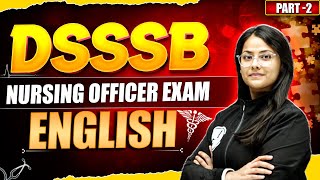 English | Part 2 | DSSSB Nursing Officer | Cracker Series