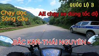 Đi xe qua TP Bắc Kạn - cung đường xuyên rừng quốc lộ 3 ngắm cảnh cực đẹp chạy dọc sông Cầu