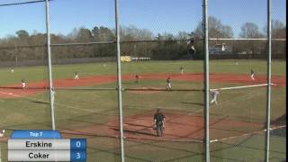 Henry Faunce  '11 with an RBI vs Coker College (2-17-17)