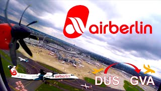 ✈︎ AIR BERLIN ✈︎ Throwback Departure at Dusseldorf (DUS) - DASH-8 Q400