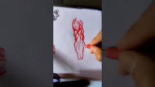 Trying to draw arm with red pen 🖊️