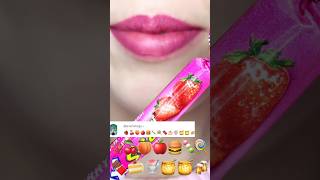 asmr STRAWBERRY🍓CANDY🍬 EMOJI FOOD CHALLENGE🍓🍒🍑🍎🍔🍡🍭🍫🍰🍧satisfying eating sounds mukbang 먹방