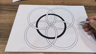 PERFECT FIT ! - FIVE LOCKED CIRCLE - HOW TO DRAW CIRCLE