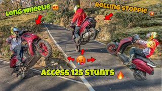 STUNTS ON SUZUKI ACCESS 125 😍 || MODIFIED ACCESS 125 🔥 || AsHu46