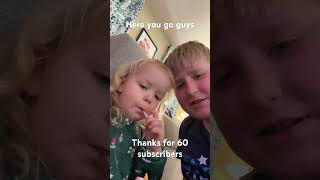 Thank you for 60 subscribers #baby #cute #thanks