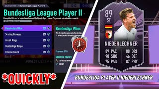 HOW TO COMPLETE BUNDESLIGA LEAGUE PLAYER II NIEDERLECHNER QUICKLY!! - FIFA 21 Ultimate Team