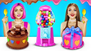 Tantangan Permen Karet VS Coklat! Meniup Permen Karet & Big Babol Raksasa oleh RATATA BRILLIANT