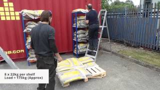 Industrial shelving test by Spaceguard Ltd