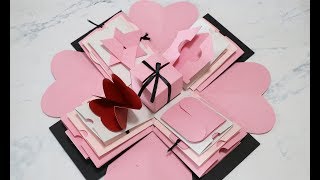 explosion box  / gift box / pink surprise / birthday gift / holiday gift / personality album