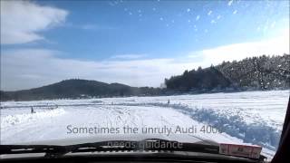 Audi 4000 ice racing in-car video