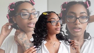 Cute Curly Clip Hairstyle Using Flexi Rods | STEP BY STEP