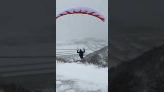 Flying In a Utah Snow Storm!🌨 #paragliding