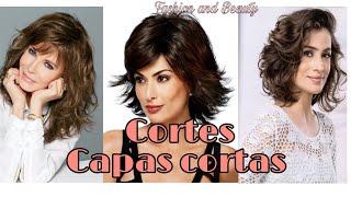 CORTES/CAPAS CORTAS CABELLO CORTO Y MEDIO LARGO/ONDULADO/LACIO MUJERES DE DIFERENTE EDAD 🌸