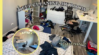 DEEP CLEANING MY ROOM | *before school, motivation*