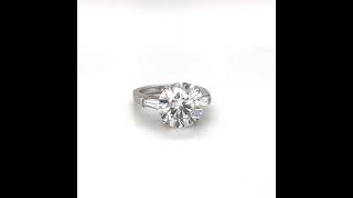 6ctw G VVS1 Solitaire Diamond Ring Platinum