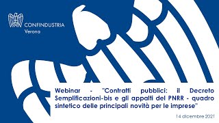 Contratti pubblici: il Decreto Semplificazioni-bis e gli appalti del PNRR