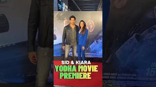 Sidharth and Kiara Advani at YODHA movie Premiere | Bollywood | #shorts