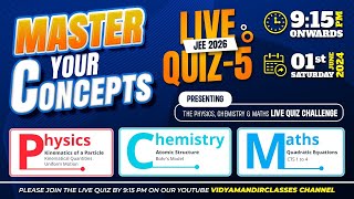 ⚡️Live Quiz Challenge 5 -JEE 2026🚀Join Now and Test Your knowledge with VMC #jee #advance