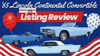 1965 Lincoln Continental Convertible - BaT Listing Review