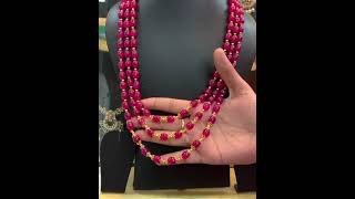 Beautiful ruby beads mala | one gram gold jewelry