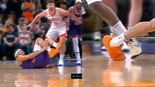 Suns Lose BOOKER to Ankle Injury in Loss to Rocket #nba #nbahighlights