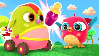 Hop Hop the owl cartoon for kids. A new friend for Peck Peck. Toys for kids. Baby cartoons for kids.