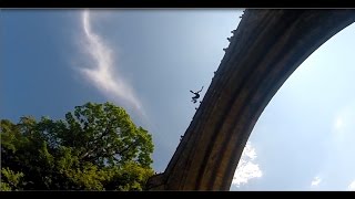 Jumping off the 45ft Parapet at Devils Bridge. "Blur edit"