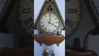 Beautiful Vintage New England Clock Co Wall Clock Hark Prepare To Meet Thy God Weight Driven