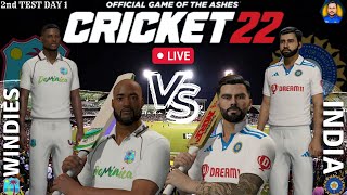 🔴LIVE : West Indies vs India - 2nd Test Day 3 Session 1 - Cricket 22 - blackops rebornyt